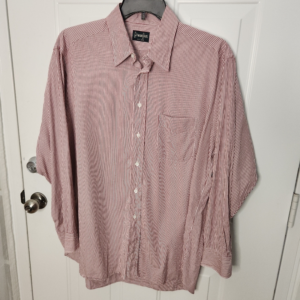 Gitman Brothers Burgundy Striped Button Down Shirt